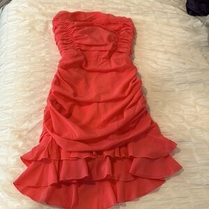 Lucy in the Sky Coral Mini Dress
